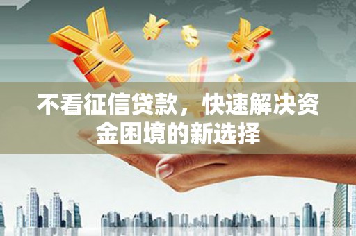 林周不看征信贷款，快速解决资金困境的新选择