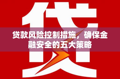 林周贷款风险控制措施，确保金融安全的五大策略