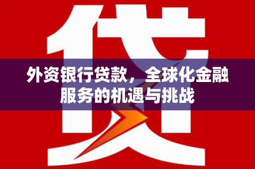 林周外资银行贷款，全球化金融服务的机遇与挑战