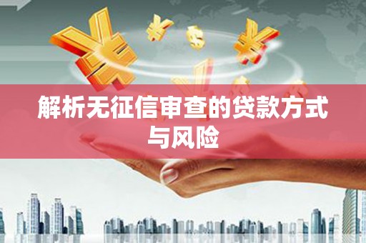 林周解析无征信审查的贷款方式与风险