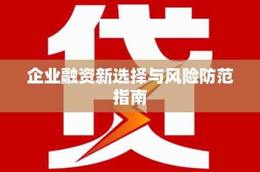 林周企业融资新选择与风险防范指南
